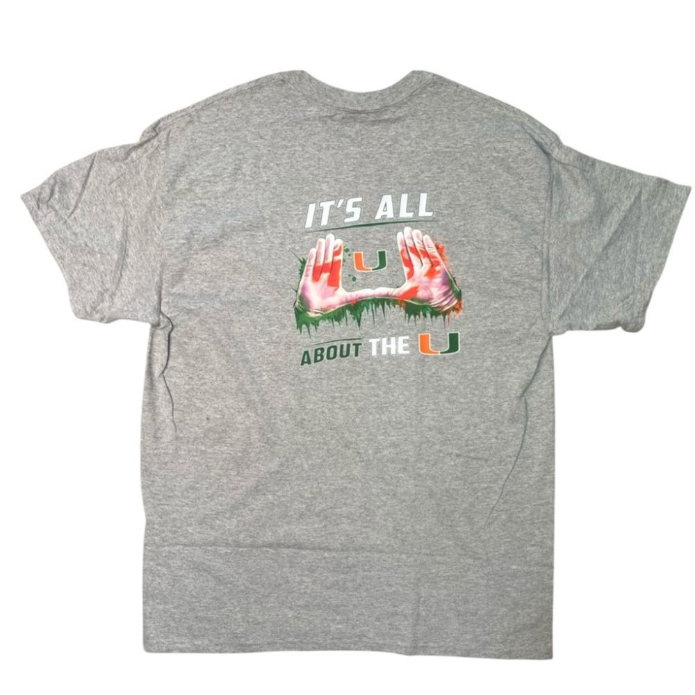 Miami hurricanes Gray Men's graphic T-Shirt